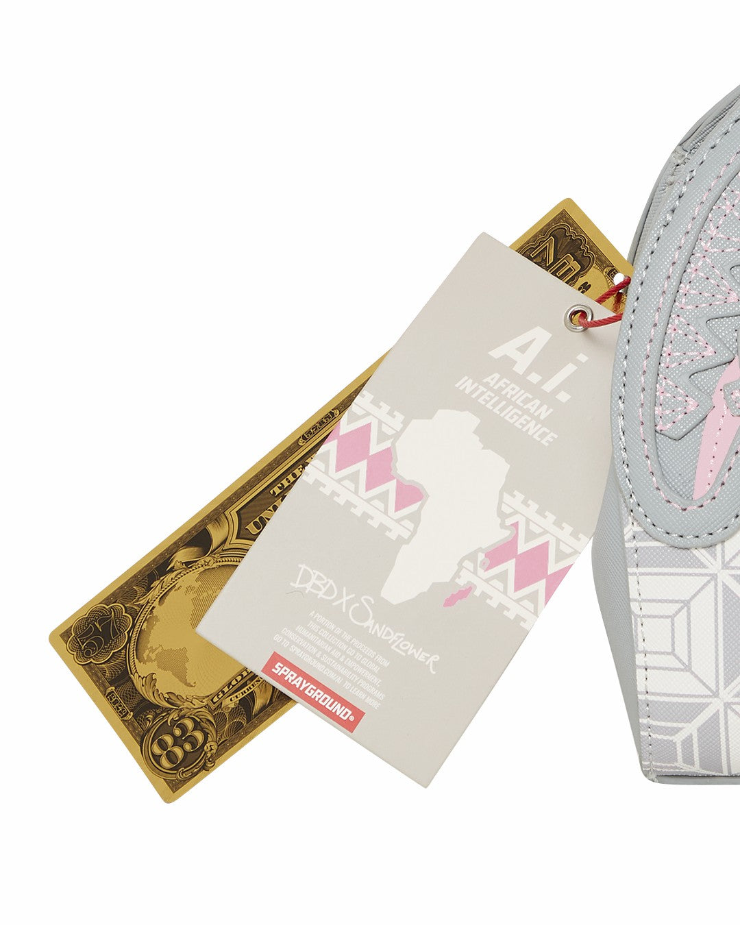 A.I.8 AFRICAN INTELLIGENCE BOOKED & BUSY SHARK HANDBAG | Sprayground for sale