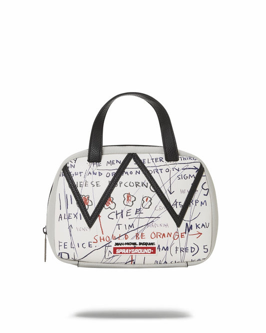 OFFICIAL BASQUIAT UNTITLED (CHEESE POPCORN) 1983 HANDBAG | Sprayground Online