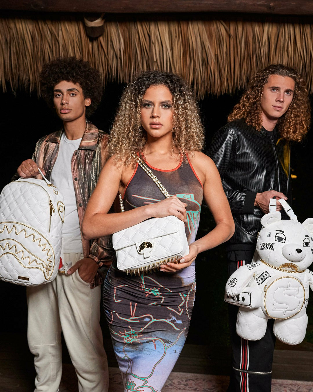 RIVIERA LE BLANC GOLD CHAIN SHARK HANDBAG | Sprayground Discount