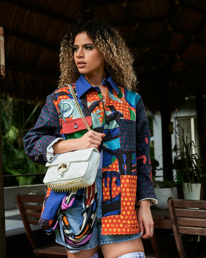 RIVIERA LE BLANC GOLD CHAIN SHARK HANDBAG | Sprayground Discount