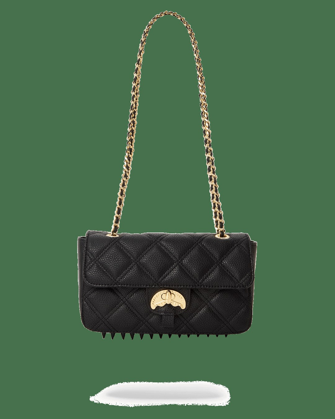 NOIR QUILT GOLD CHAIN SHARK HANDBAG | Sprayground Clearance