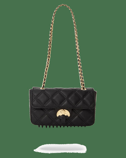 NOIR QUILT GOLD CHAIN SHARK HANDBAG | Sprayground Clearance