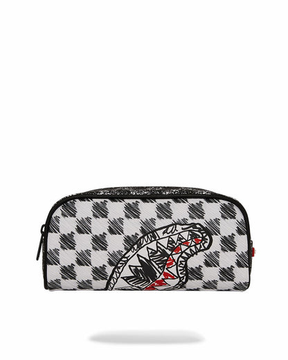 SCRIBBLE DRIBBLE CHECK POUCH | Sprayground sale
