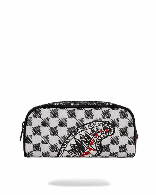 SCRIBBLE DRIBBLE CHECK POUCH | Sprayground sale
