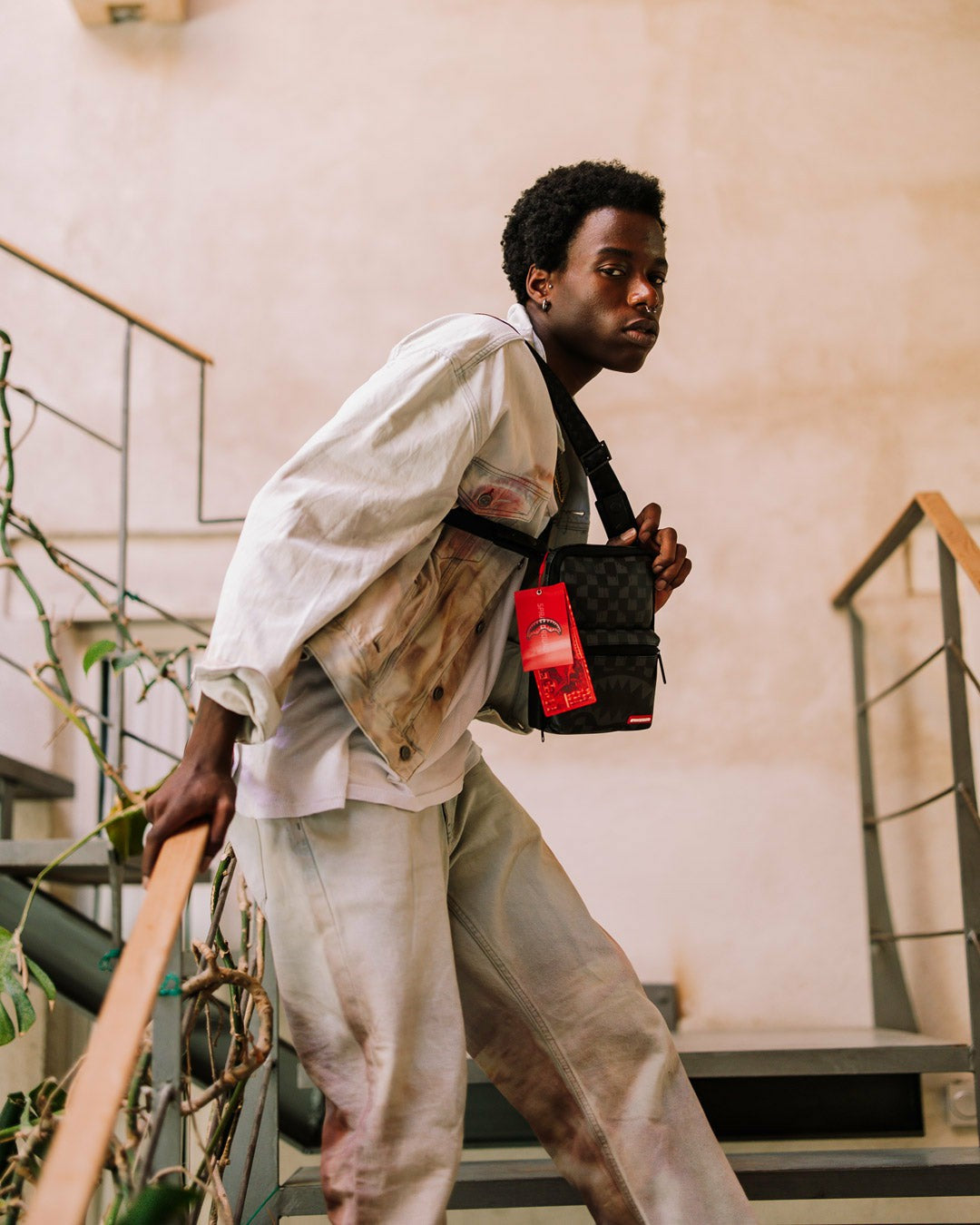 HANGOVER DRIP CHECK SLING | Sprayground sale