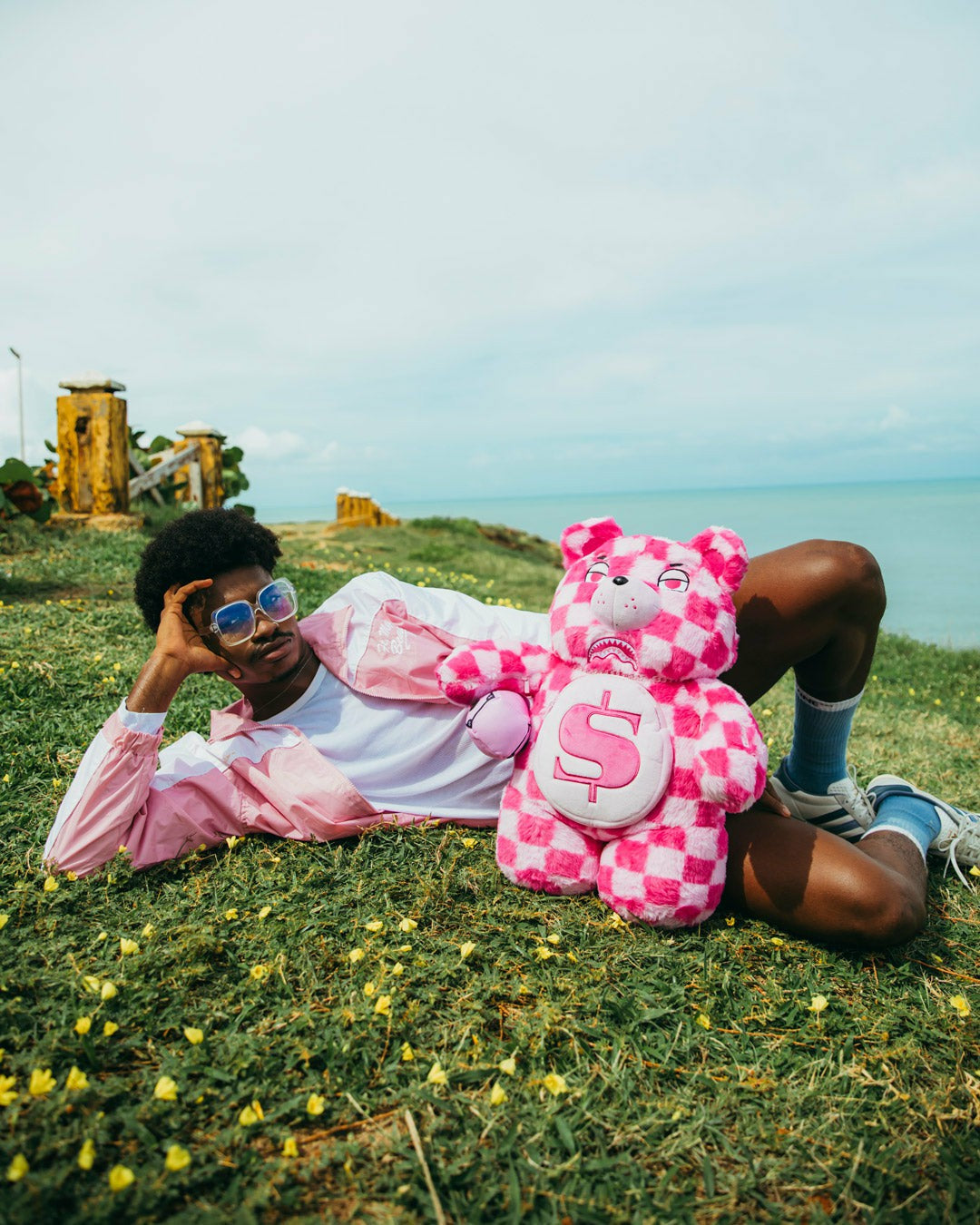FURZILLA SHARK (PINK CHECK) MONEYBEAR BACKPACK | Sprayground US