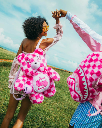 FURZILLA SHARK (PINK CHECK) MONEYBEAR BACKPACK | Sprayground US
