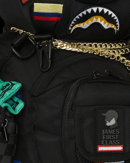 JAMES FIRST CLASS GLOBAL FLAGS MONEYBEAR BACKPACK | Sprayground for sale