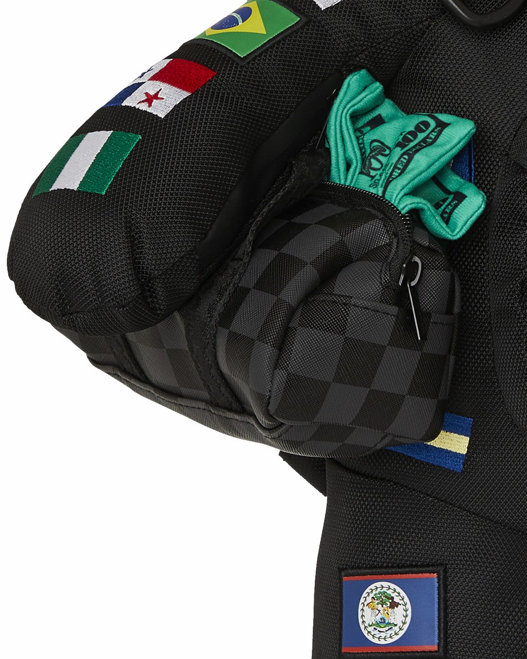 JAMES FIRST CLASS GLOBAL FLAGS MONEYBEAR BACKPACK | Sprayground for sale