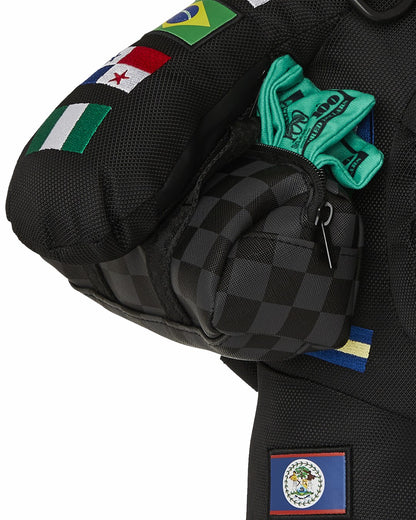 JAMES FIRST CLASS GLOBAL FLAGS MONEYBEAR BACKPACK | Sprayground for sale
