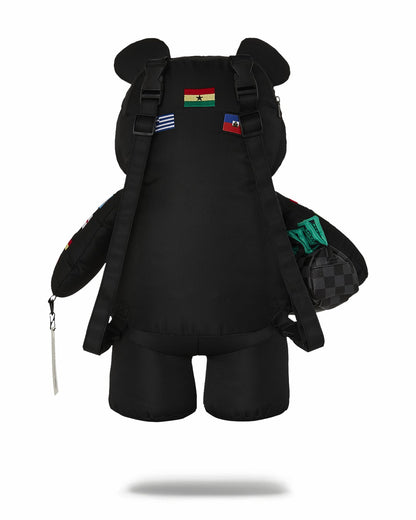 JAMES FIRST CLASS GLOBAL FLAGS MONEYBEAR BACKPACK | Sprayground for sale