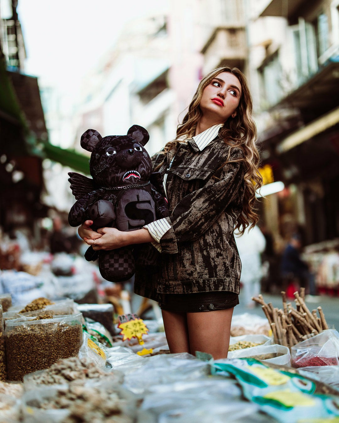 4AM MONEY WING BEAR BACKPACK | Sprayground for sale