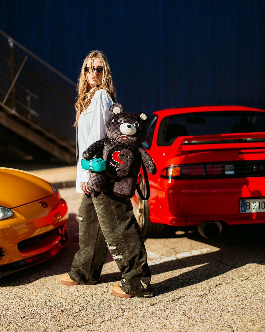 SPEED SHARK SIDE SWIPE MONEYBEAR TEDDY BEAR BACKPACK | Sprayground Clearance