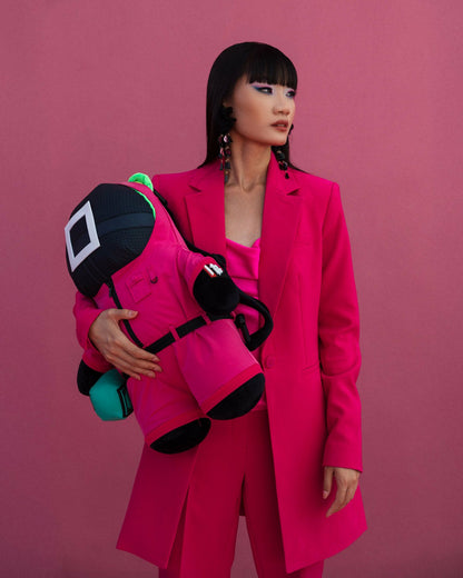 SQUID GAME COLLAB PINK SOLDIERS BEAR BACKPACK | Sprayground US