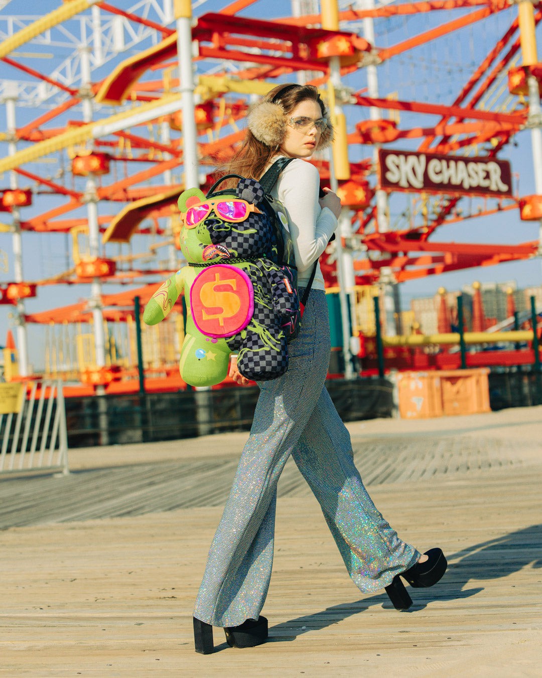 SLIME DIME MONEYBEAR TEDDYBEAR ON BACKPACK | Sprayground Online