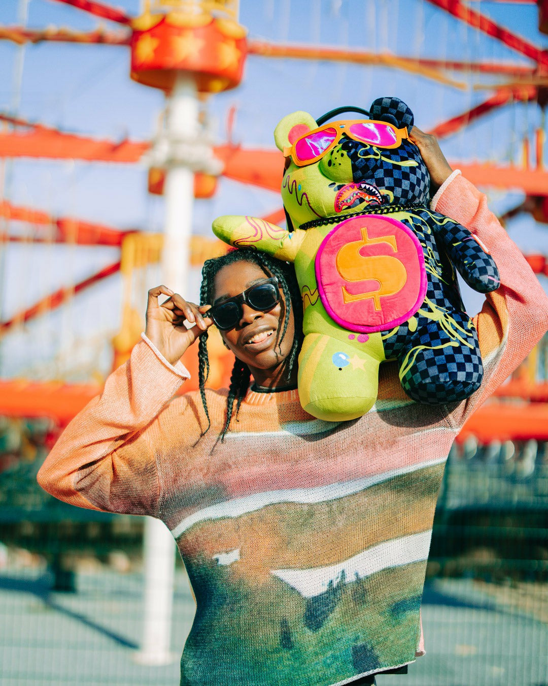 SLIME DIME MONEYBEAR TEDDYBEAR ON BACKPACK | Sprayground Online