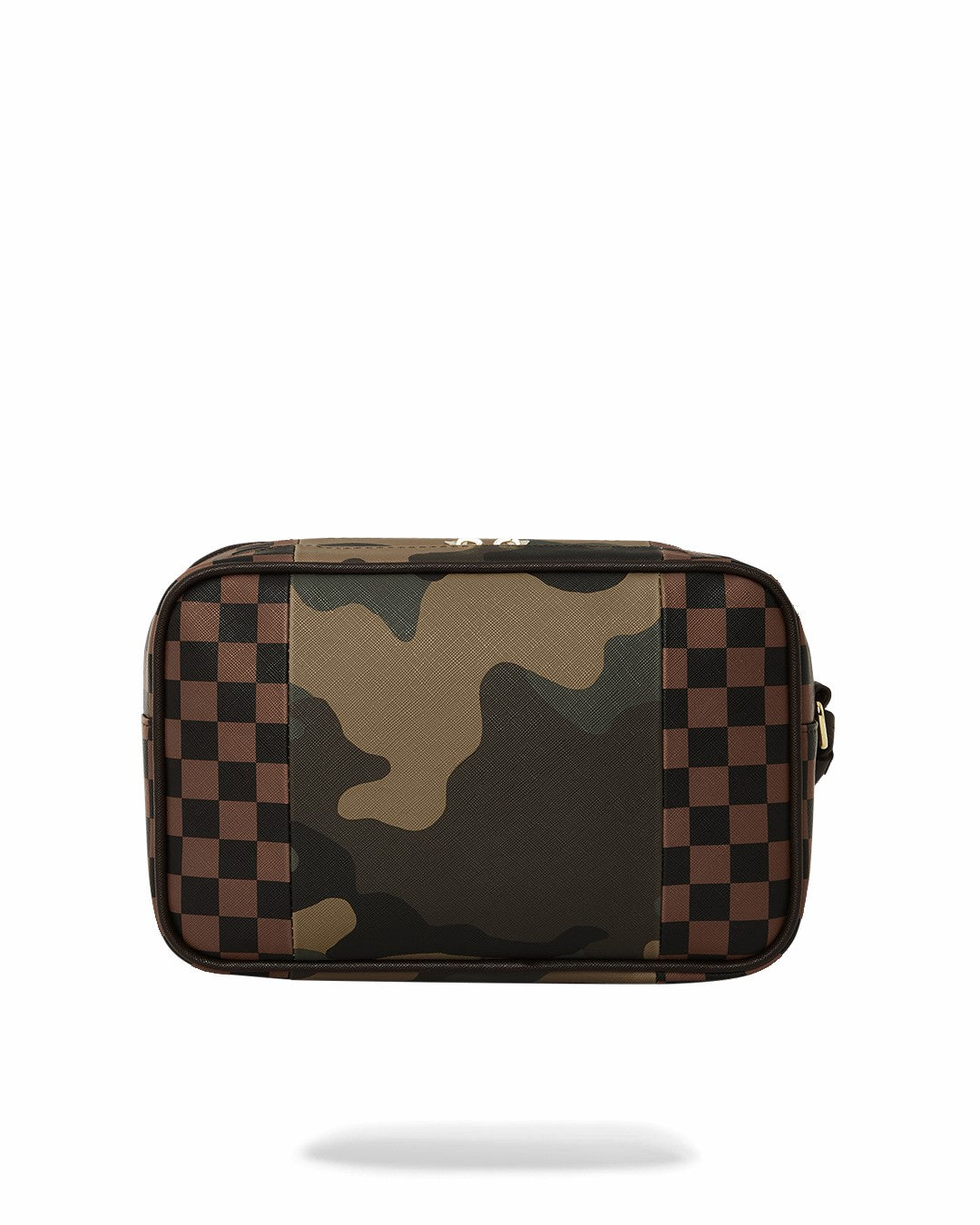 EXTERIOR GOLD ZIP POCKET SHARKS IN PARIS TOILETRY BRICKSIDE BAG | Sprayground US