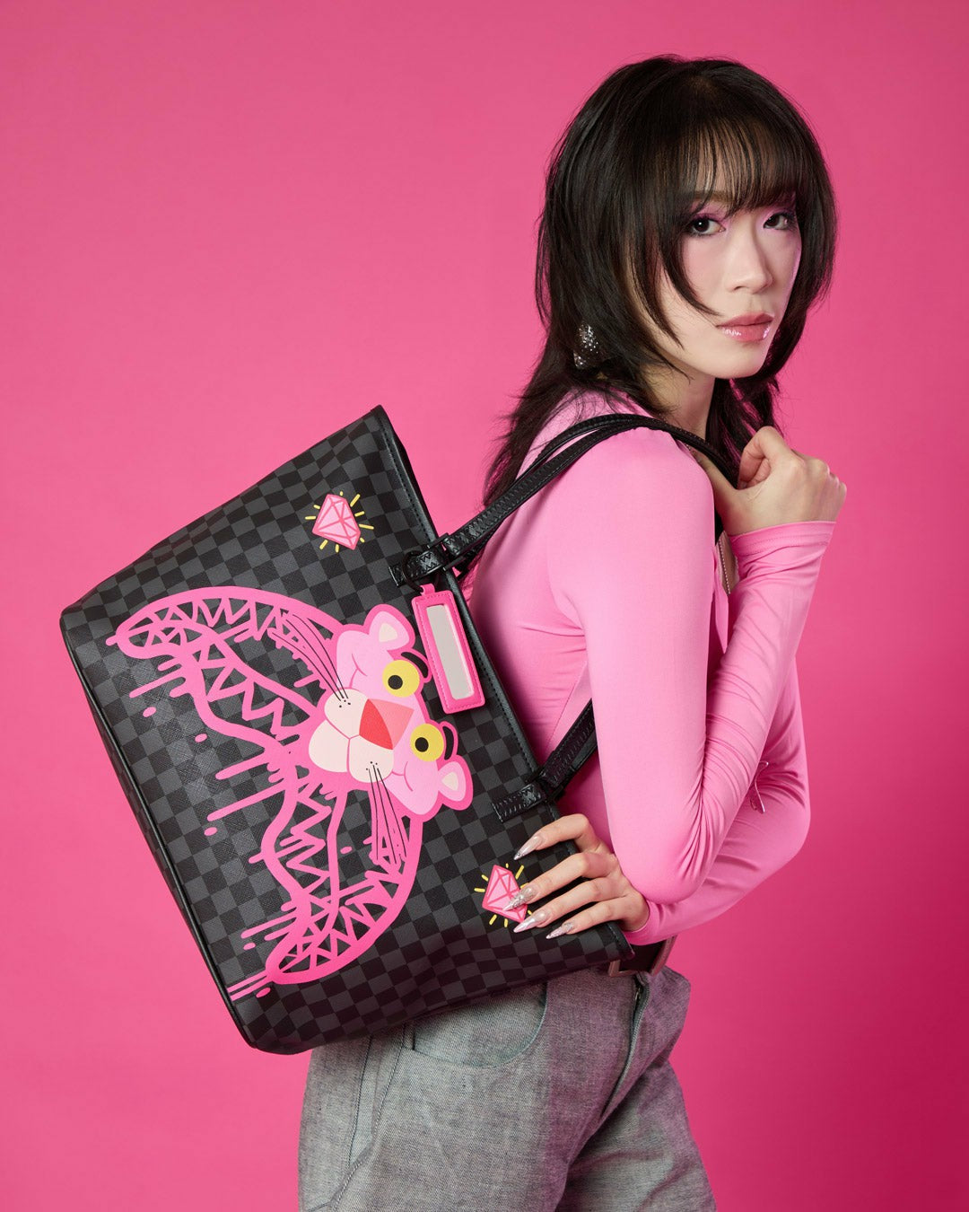 PINK PANTHER DIAMOND SHARK TOTE | Sprayground Online