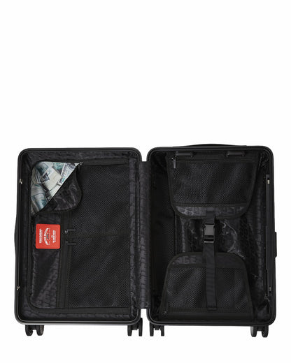 THE JOURNEY BEGINS SHARKITECTURE CARRY-ON LUGGAGE BLACK WITH EXTRA STI | Sprayground Discount