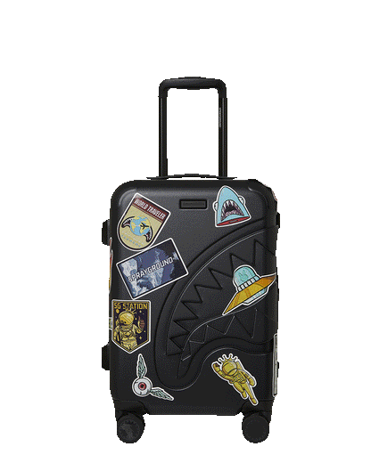 THE JOURNEY BEGINS SHARKITECTURE CARRY-ON LUGGAGE BLACK WITH EXTRA STI | Sprayground Discount