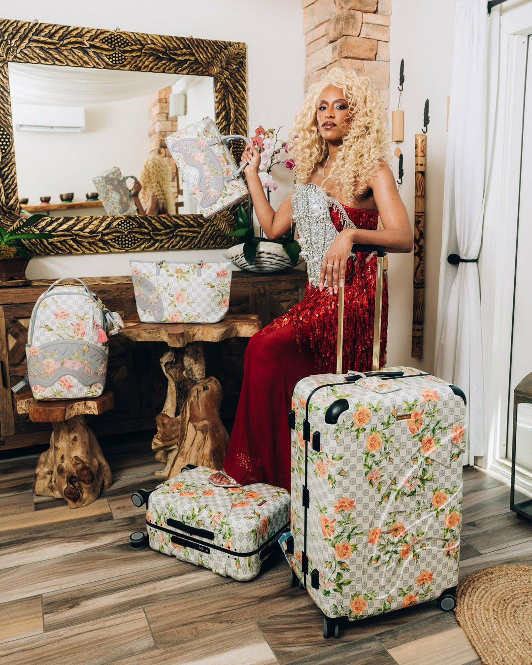 A.I. AFRICAN INTELLIGENCE ELEGANT ENERGY SHARKITECTURE CARRY-ON LUGGAG | Sprayground for sale