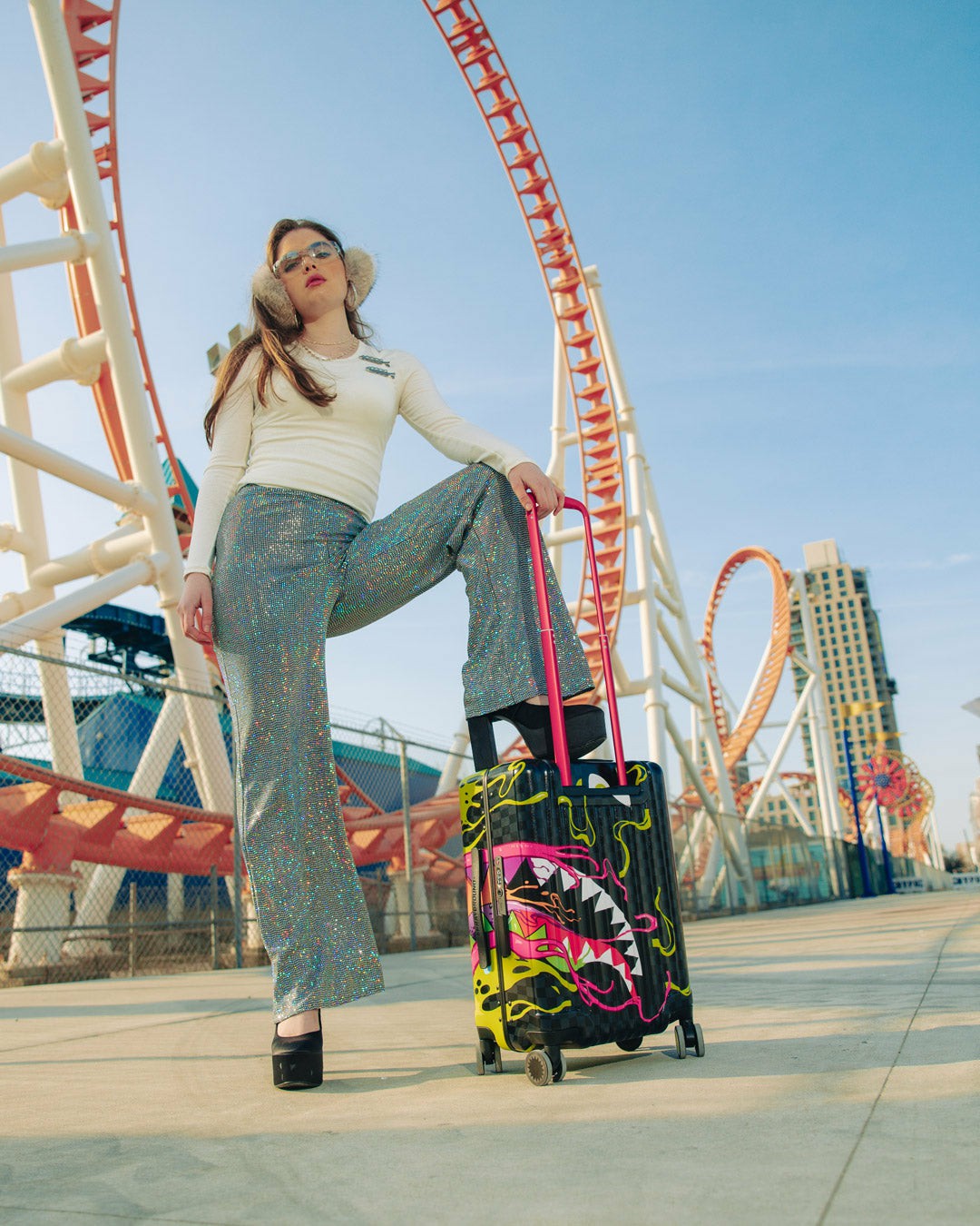 SLIME DIME SHARKNAUTICS HARDSHELL CARRY-ON LUGGAGE | Sprayground Discount