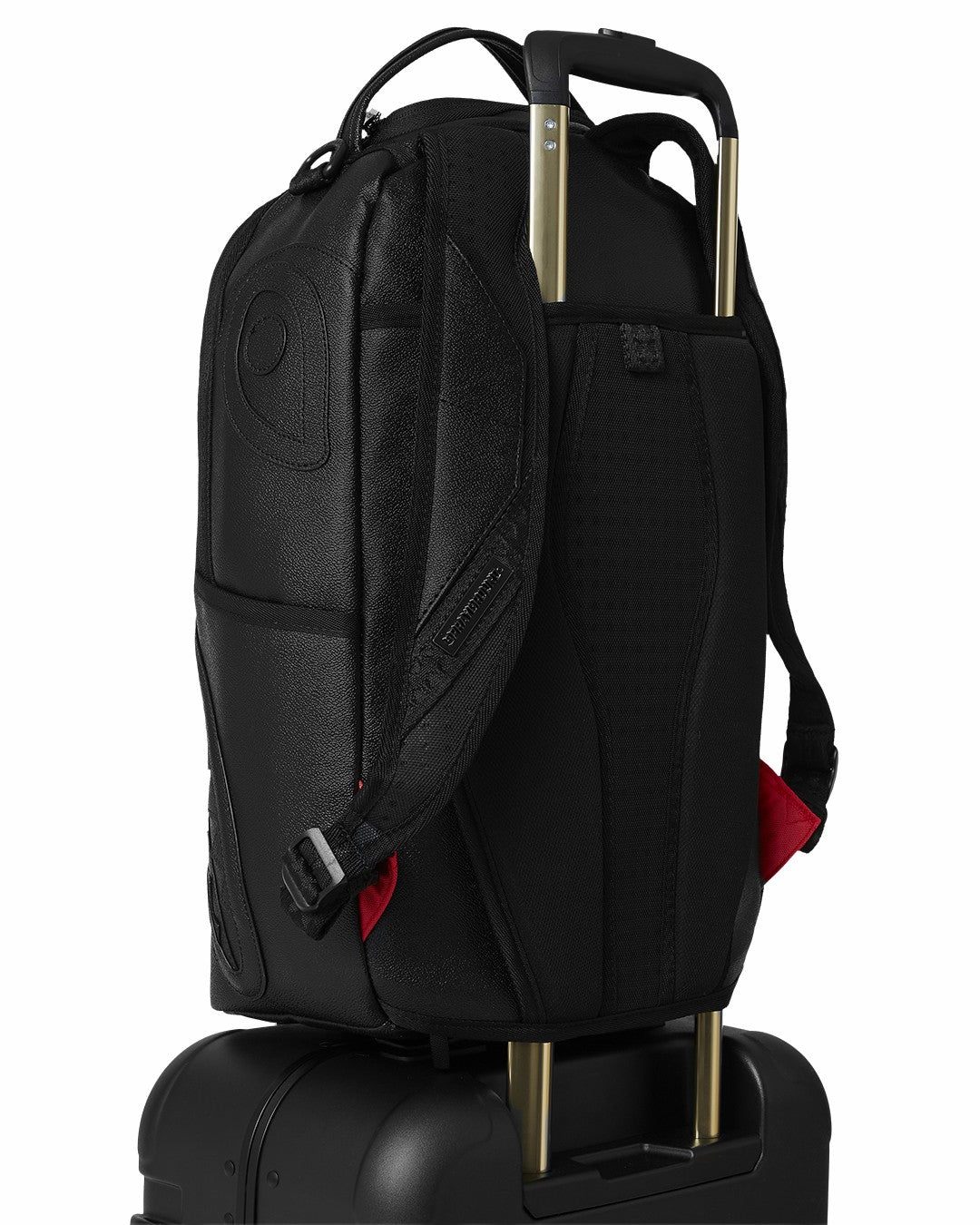 REALITY CHECK SHARKITECTURE CARRY-ON JETBLACK LUGGAGE (GOLD HARDWARE) | Sprayground sale