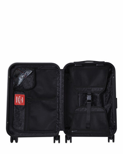 REALITY CHECK SHARKITECTURE CARRY-ON JETBLACK LUGGAGE (GOLD HARDWARE) | Sprayground sale