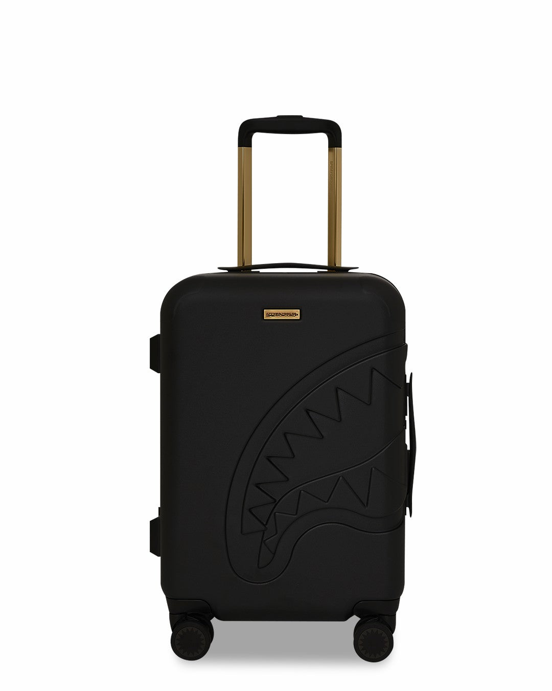 REALITY CHECK SHARKITECTURE CARRY-ON JETBLACK LUGGAGE (GOLD HARDWARE) | Sprayground sale