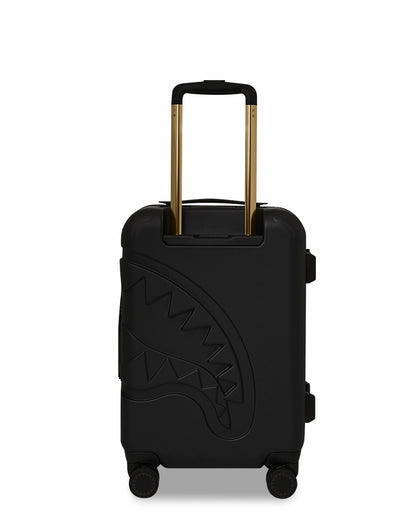 REALITY CHECK SHARKITECTURE CARRY-ON JETBLACK LUGGAGE (GOLD HARDWARE) | Sprayground sale