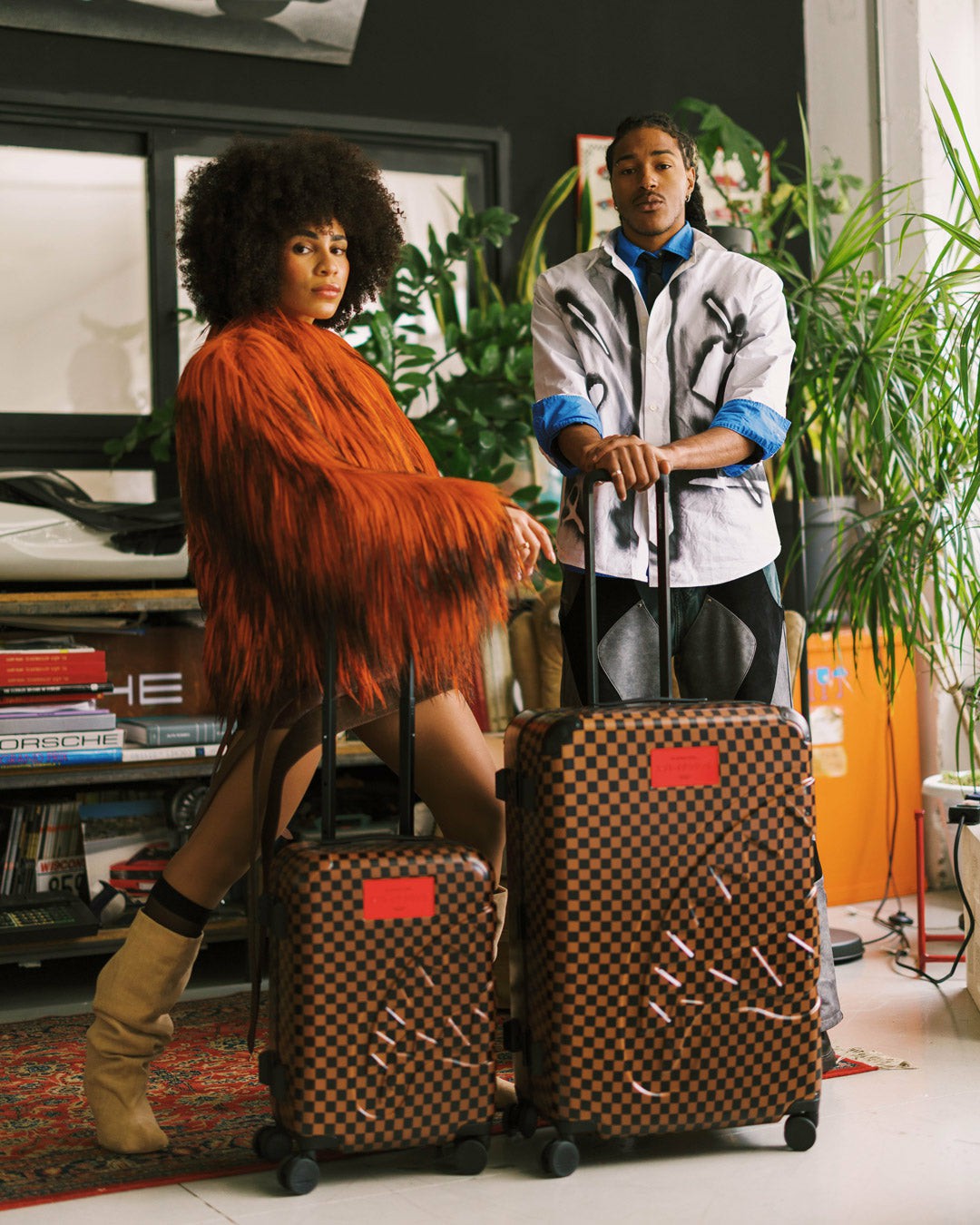 KATANA CHECK BOSS FULL-SIZE LUGGAGE | Sprayground Clearance
