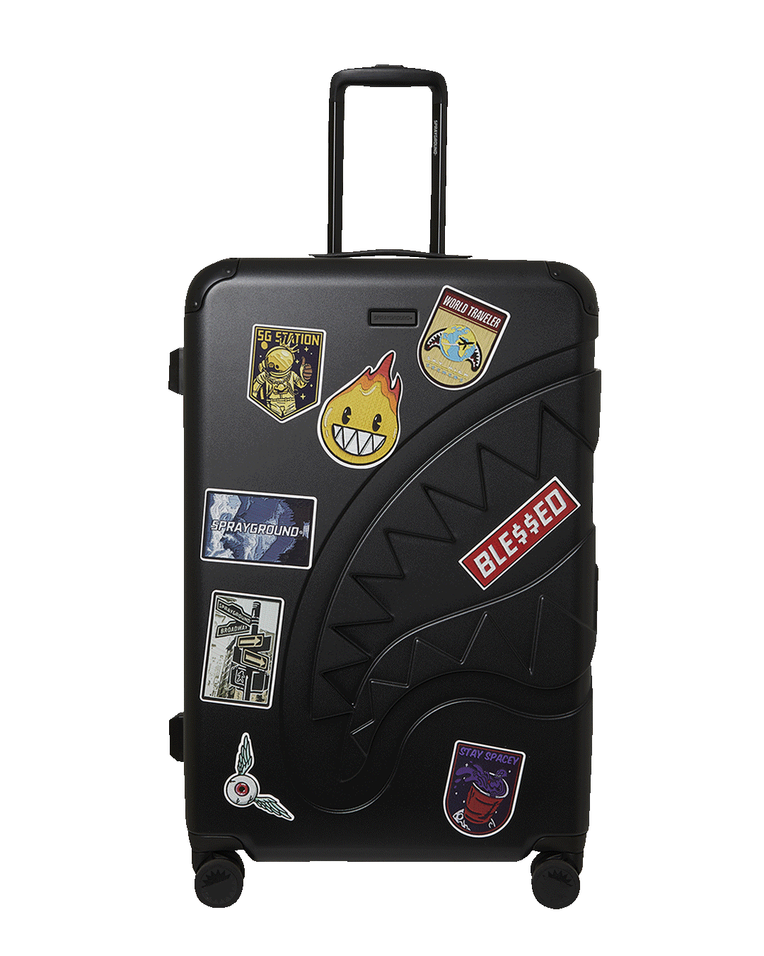 THE JOURNEY BEGINS SHARKITECTURE FULL-SIZE LUGGAGE | Sprayground for sale