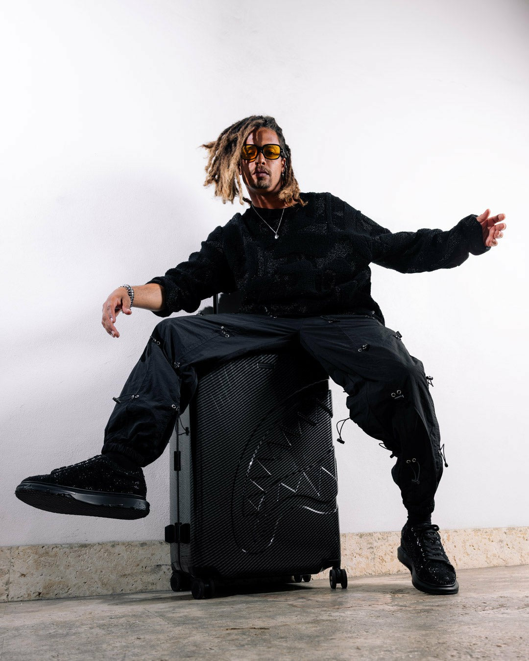 NIGHTFALL SHARKITECTURE FULL-SIZE LUGGAGE | Sprayground Clearance