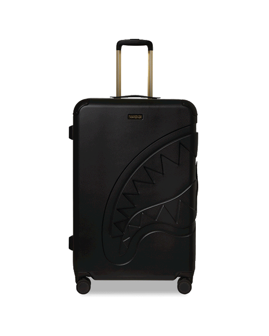 REALITY CHECK SHARKITECTURE FULL-SIZE JETBLACK LUGGAGE (GOLD HARDWARE) | Sprayground Online