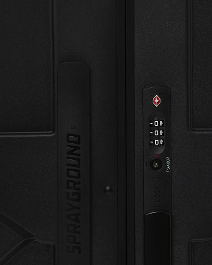 REALITY CHECK SHARKITECTURE FULL-SIZE JETBLACK LUGGAGE (GOLD HARDWARE) | Sprayground Online