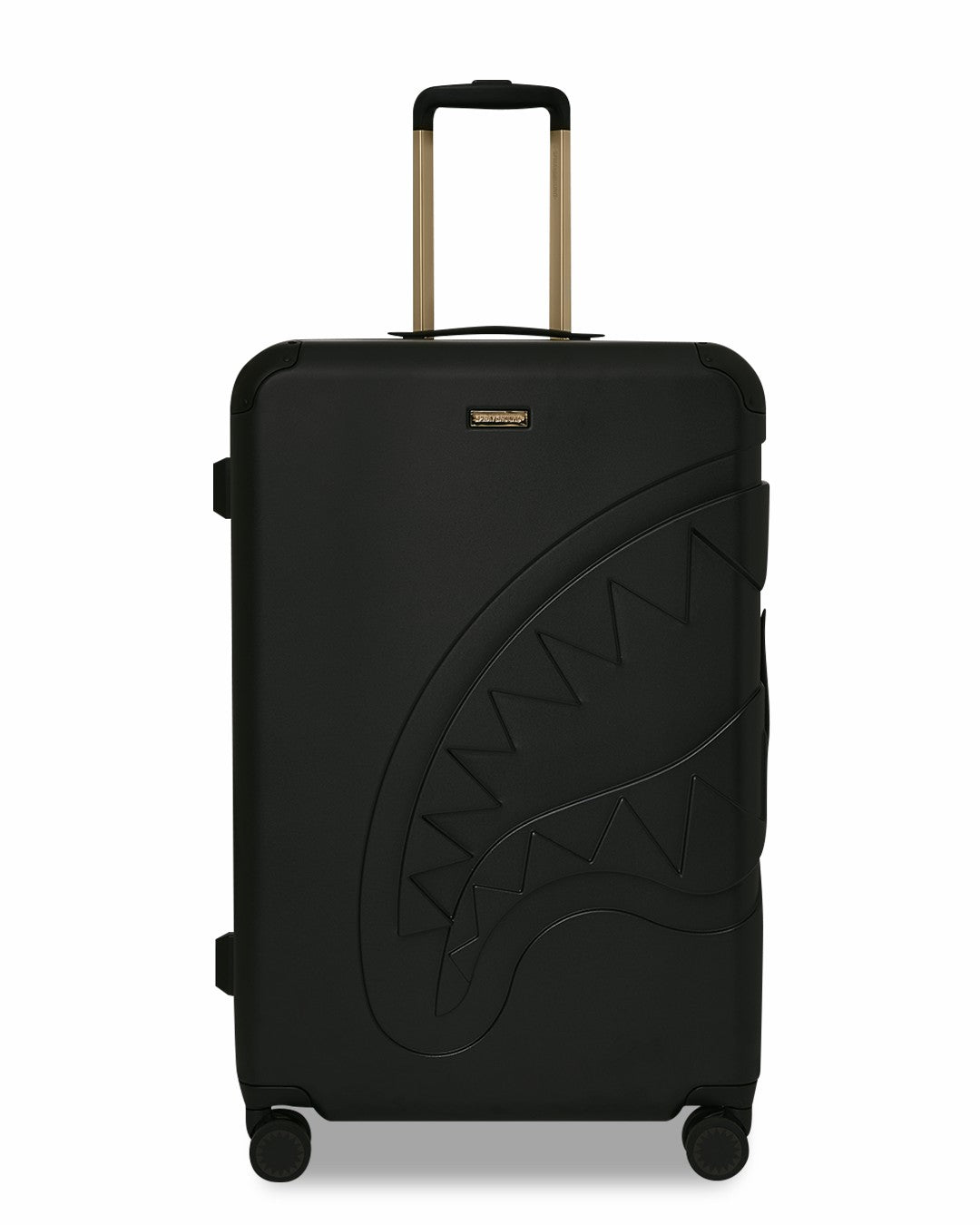 REALITY CHECK SHARKITECTURE FULL-SIZE JETBLACK LUGGAGE (GOLD HARDWARE) | Sprayground Online