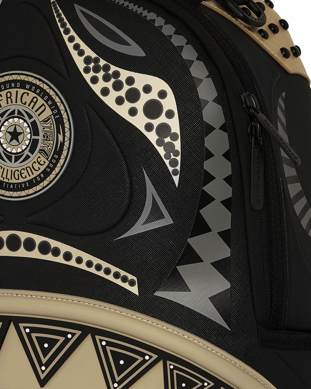 A.I. AFRICAN INTELLIGENCE SHARKS OF THE GOLD OCEAN BACKPACK - SANDFLOW | Sprayground US