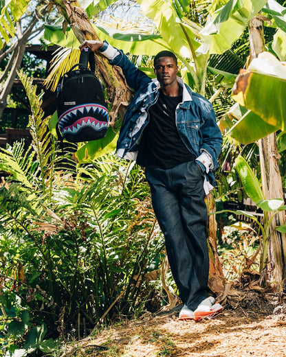 A.I. AFRICAN INTELLIGENCE BORN AND RAISED BACKPACK - SANDFLOWER COLLAB | Sprayground for sale