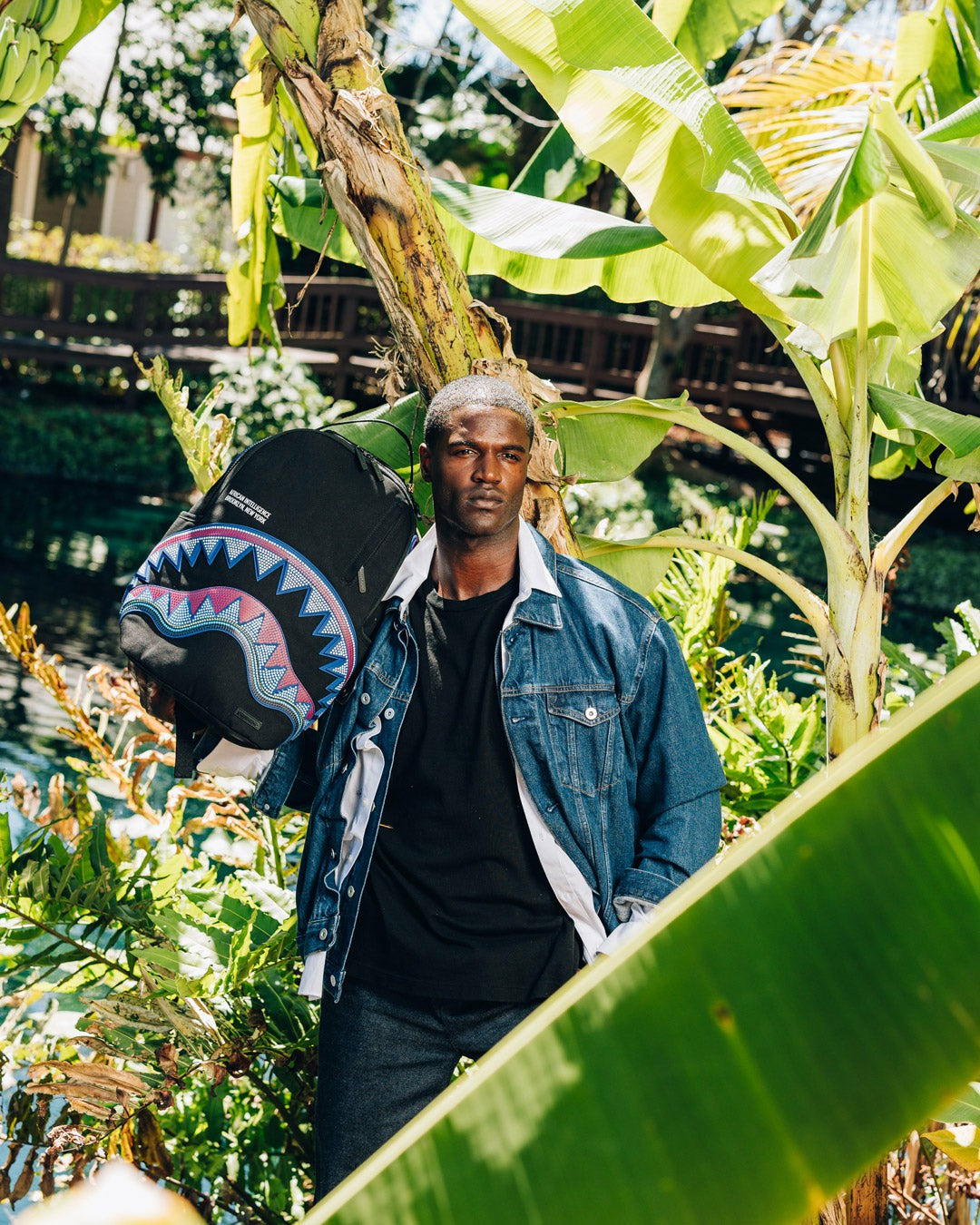 A.I. AFRICAN INTELLIGENCE BORN AND RAISED BACKPACK - SANDFLOWER COLLAB | Sprayground for sale