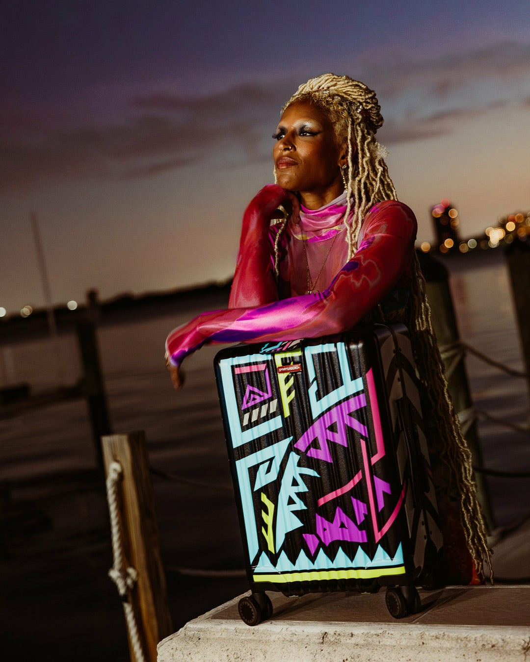 A.I. PATH TO THE FUTURE III HARDSHELL CARRY-ON LUGGAGE - SANDFLOWER CO | Sprayground Discount