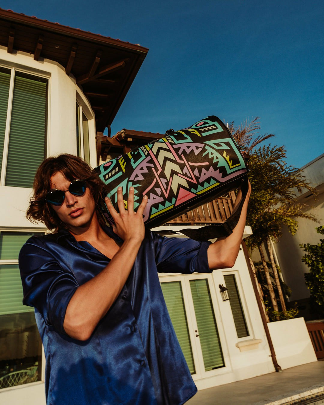 A.I. PATH TO THE FUTURE III DUFFLE - SANDFLOWER COLLAB (GLOW IN THE DA | Sprayground for sale