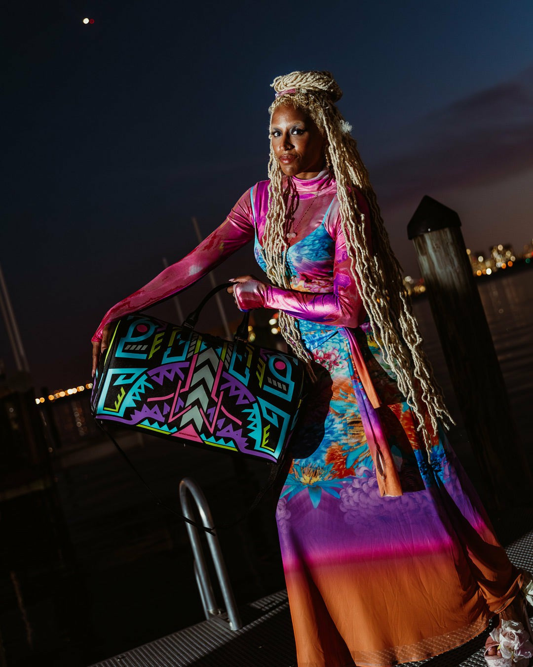 A.I. PATH TO THE FUTURE III DUFFLE - SANDFLOWER COLLAB (GLOW IN THE DA | Sprayground for sale