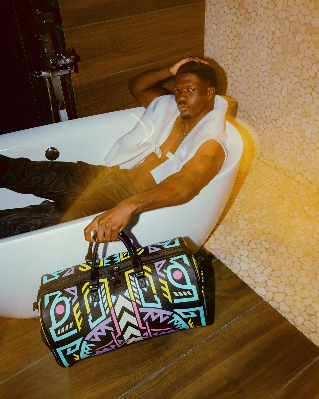 A.I. PATH TO THE FUTURE III DUFFLE - SANDFLOWER COLLAB (GLOW IN THE DA | Sprayground for sale