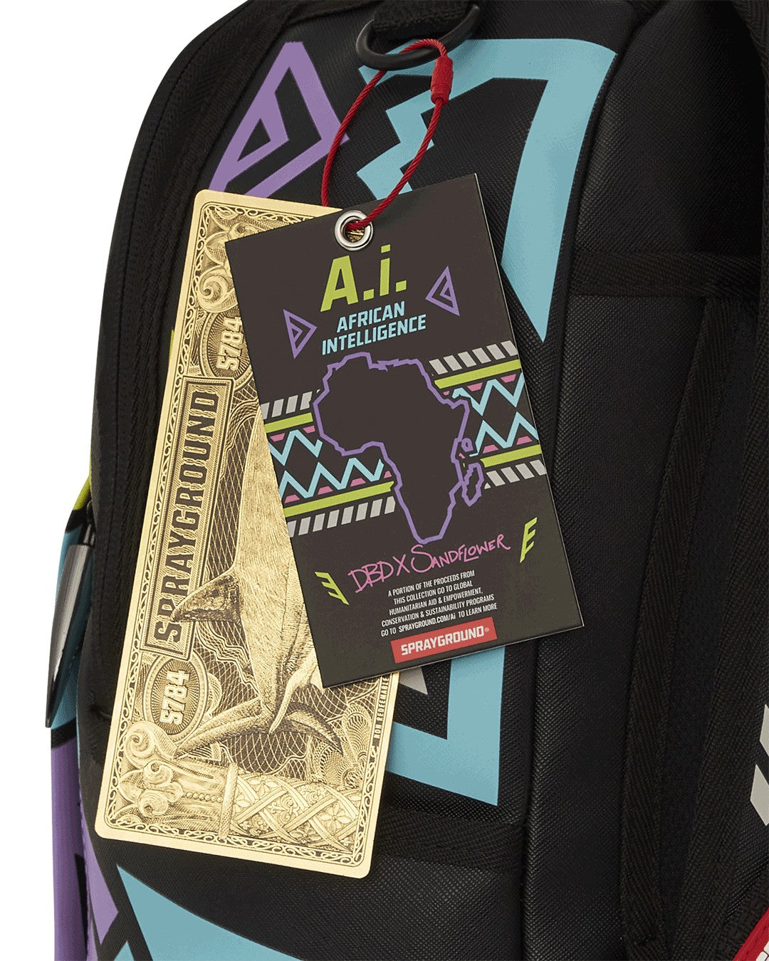 A.I. PATH TO THE FUTURE III BACKPACK - SANDFLOWER COLLAB (GLOW IN THE | Sprayground Clearance