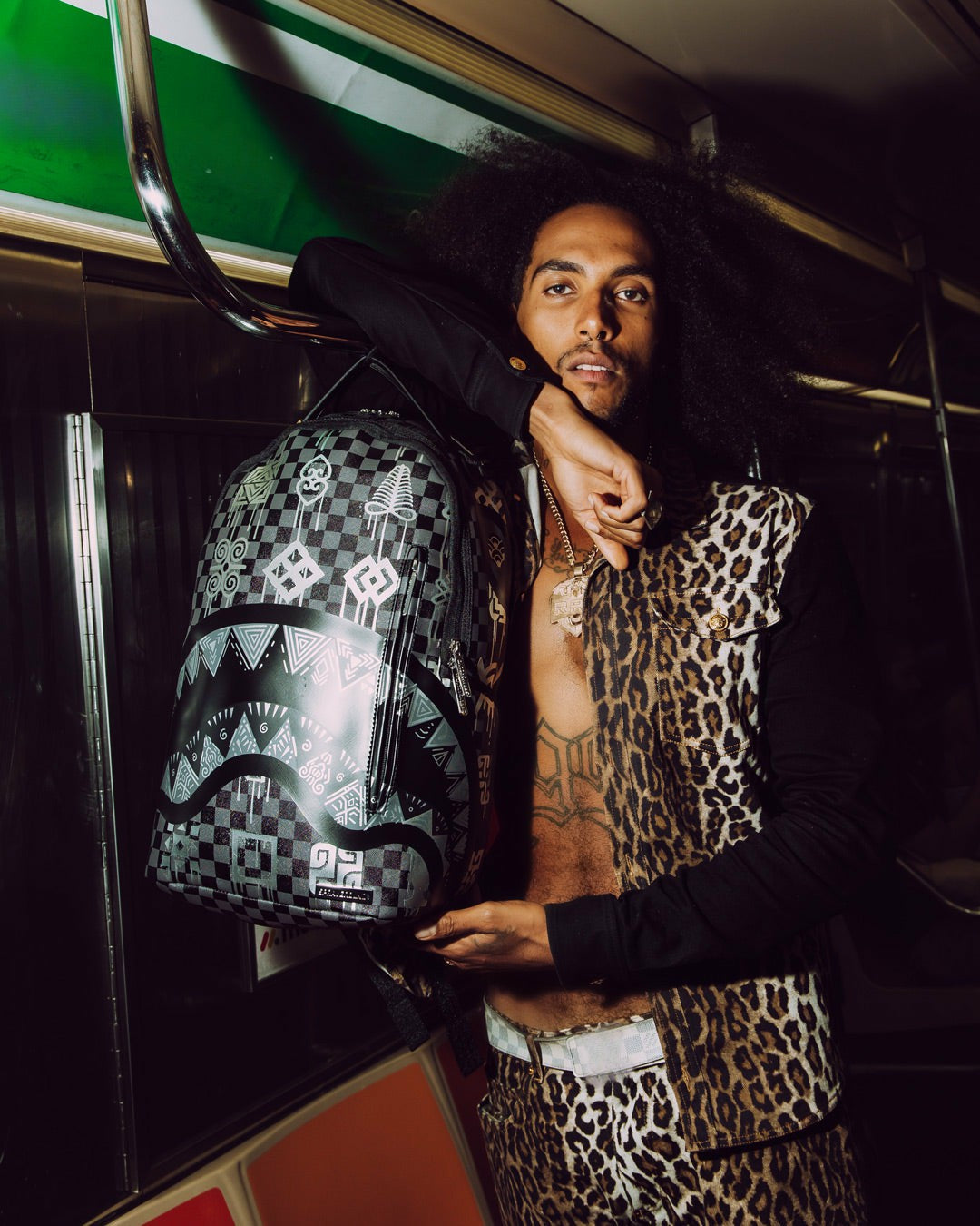 AFRICAN INTELLIGENCE 9 POWER GLYPHICS BACKPACK - SANDFLOWER COLLAB | Sprayground sale