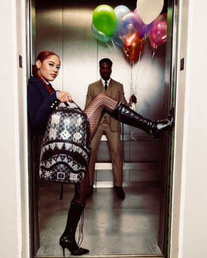 AFRICAN INTELLIGENCE 9 POWER GLYPHICS BACKPACK - SANDFLOWER COLLAB | Sprayground sale