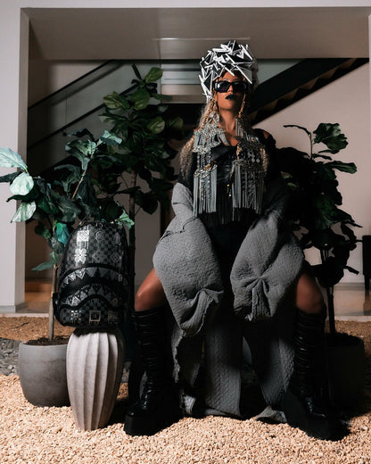 AFRICAN INTELLIGENCE 9 POWER GLYPHICS BACKPACK - SANDFLOWER COLLAB | Sprayground sale