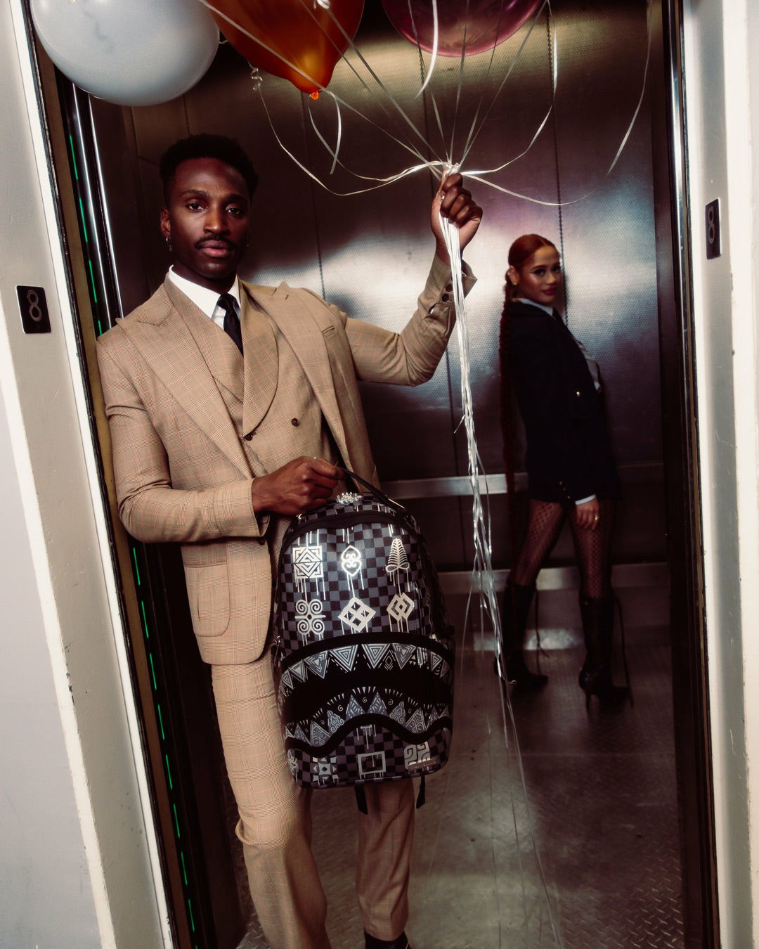 AFRICAN INTELLIGENCE 9 POWER GLYPHICS BACKPACK - SANDFLOWER COLLAB | Sprayground sale