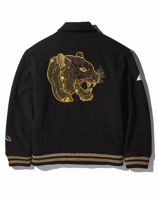 A.I.9 AFRICAN INTELLIGENCE GUILDED LEOPARD - SANDFLOWER COLLAB VARSITY | Sprayground US