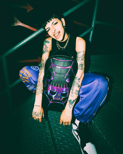 CAZZU IRIDESCENT CUT & SEW SPIDER SKULL SHARK BACKPACK (DLXV) | Sprayground US